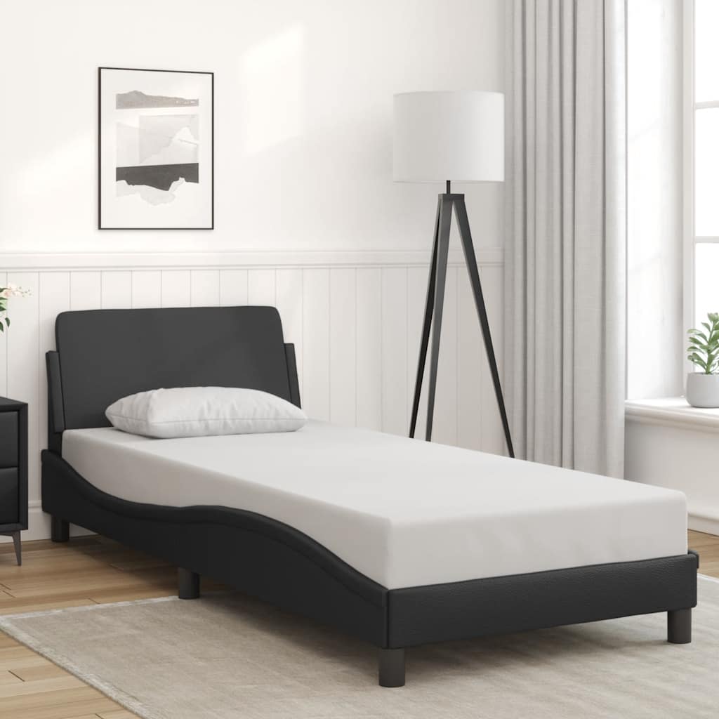 Okvir za krevet Dover crni 90x200 cm od umjetne kože