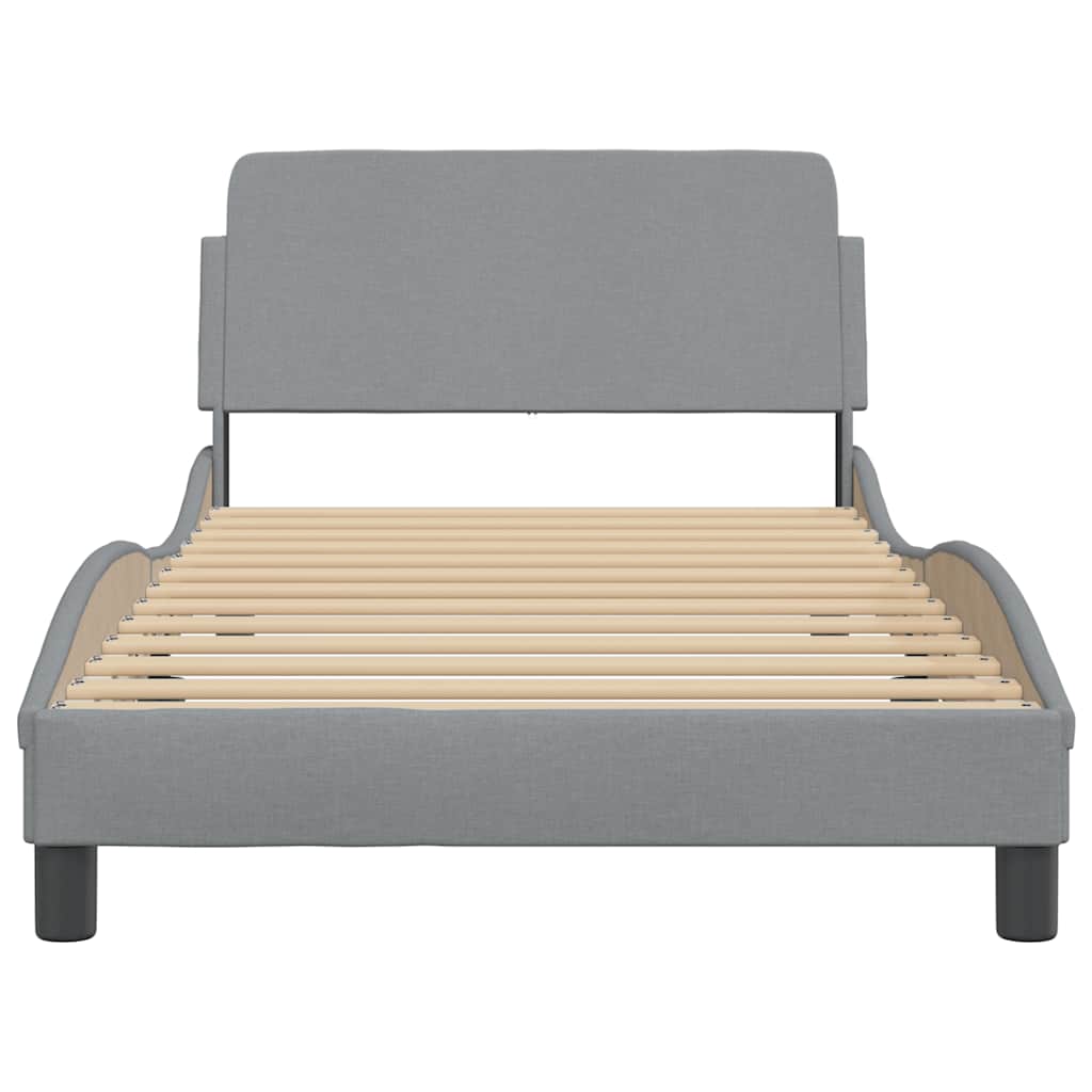 Okvir za krevet Dover svjetlosivi 100x200 cm od tkanine