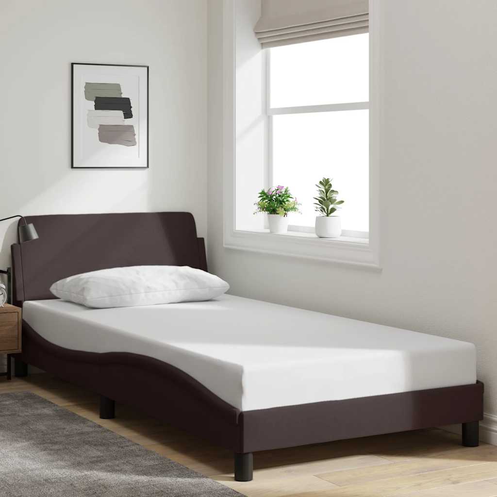 Okvir za krevet Dover tamnosmeđi 100x200 cm od tkanine