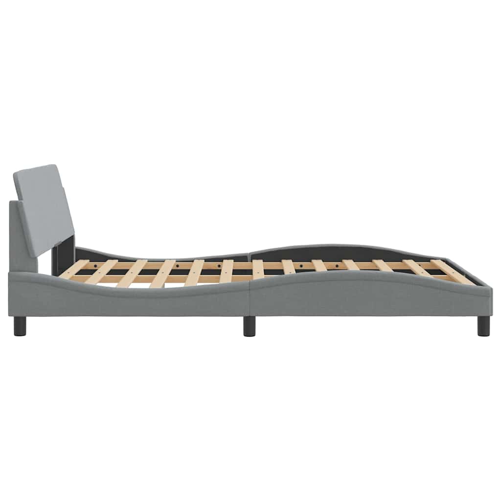 Okvir za krevet Dover svjetlosivi 140 x 190 cm od tkanine