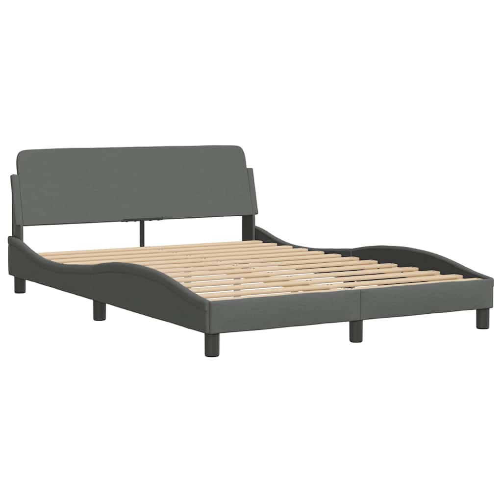 Okvir za krevet Dover tamnosivi 140 x 190 cm od tkanine