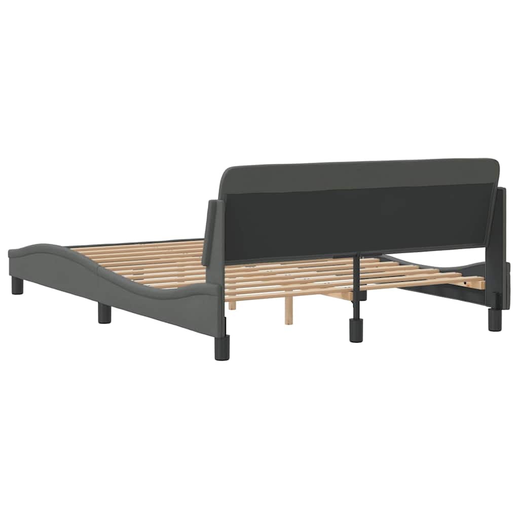 Okvir za krevet Dover tamnosivi 140 x 190 cm od tkanine