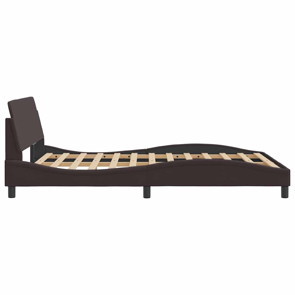 Okvir za krevet Dover tamnosmeđi 140 x 190 cm od tkanine