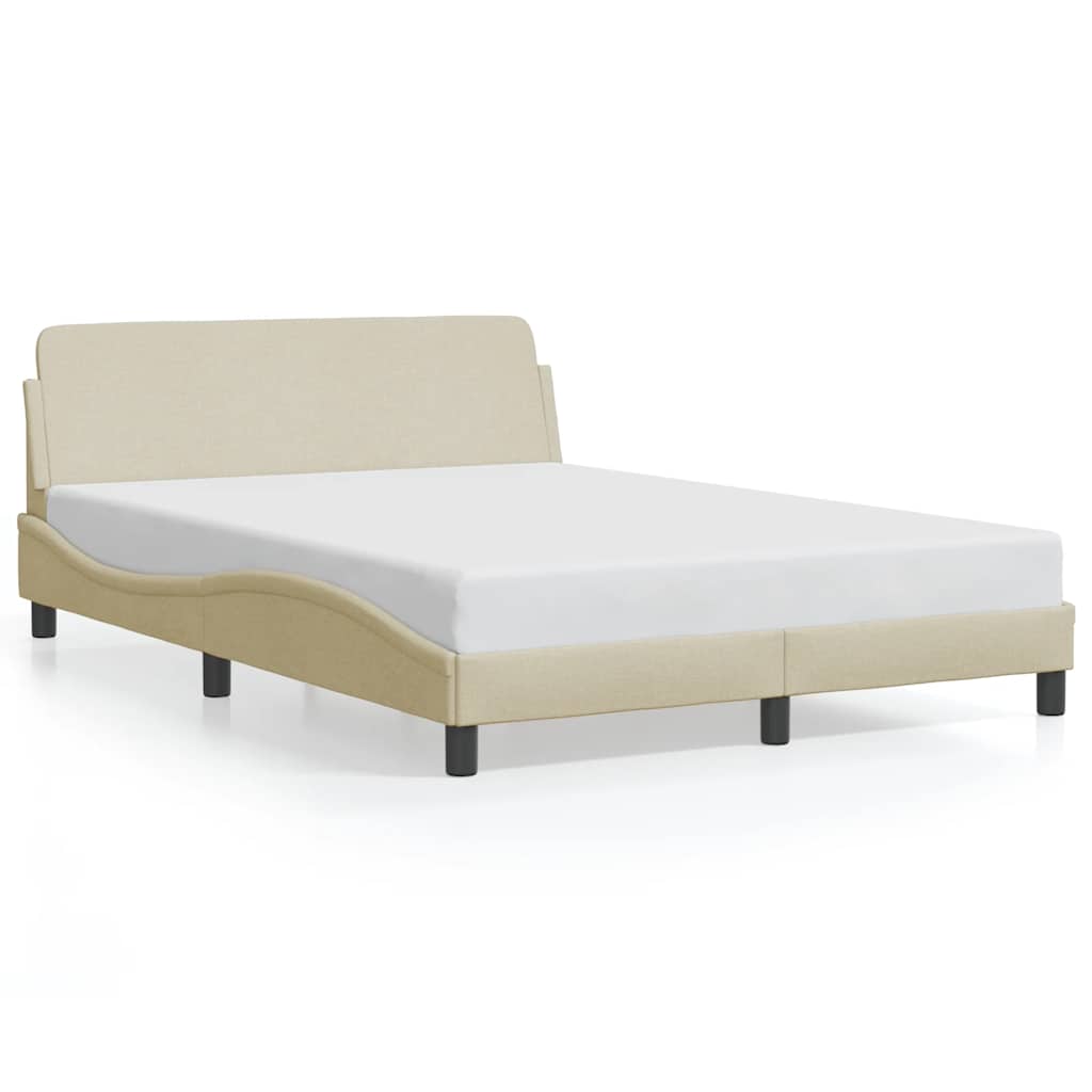 Okvir za krevet Dover krem 140 x 190 cm od tkanine