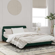 Okvir za krevet Dover tamnozeleni 140x190 cm baršunasti