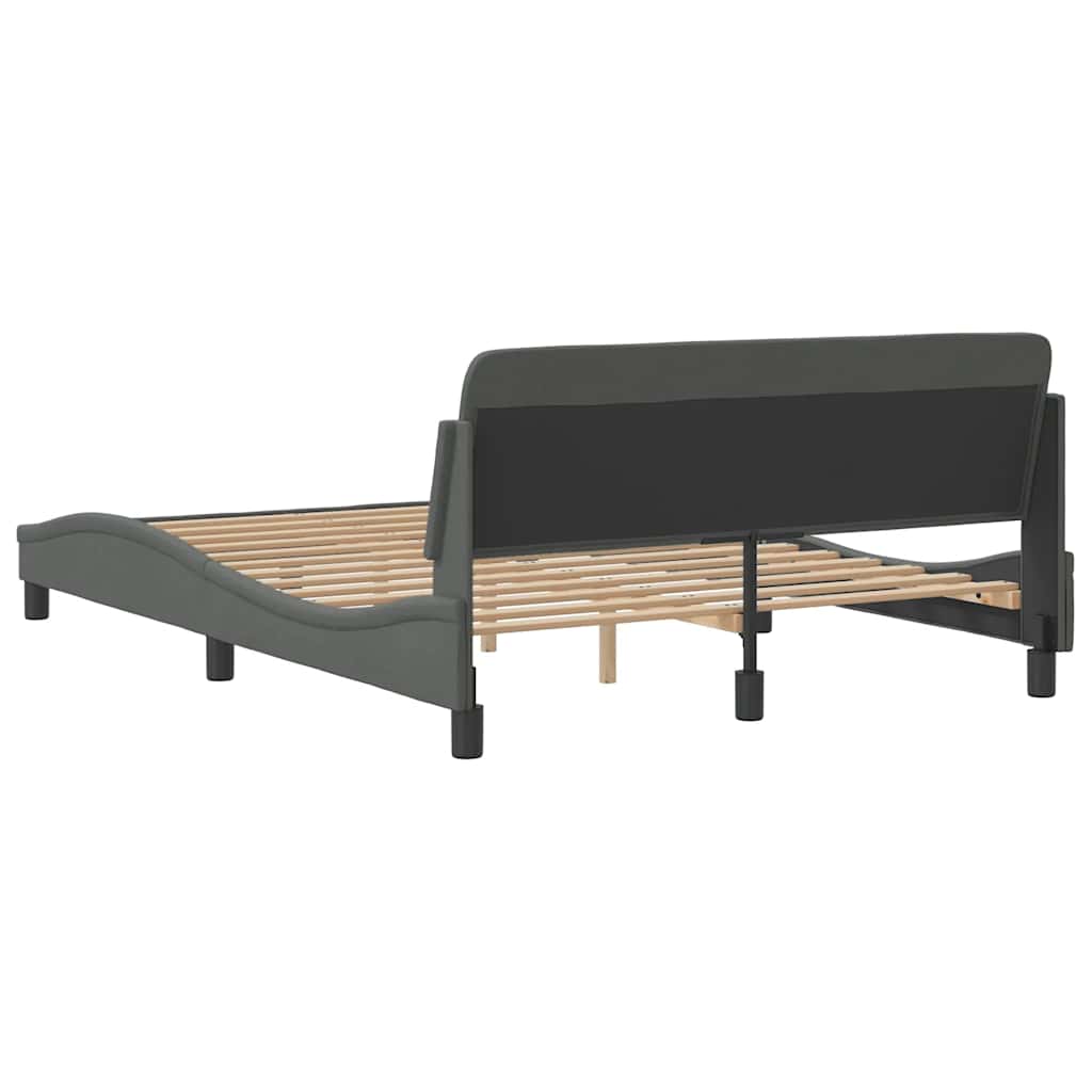 Okvir za krevet Dover tamnosivi 140 x 200 cm od tkanine