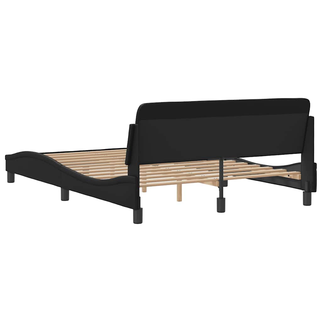 Okvir za krevet Dover crni 140x200 cm od umjetne kože