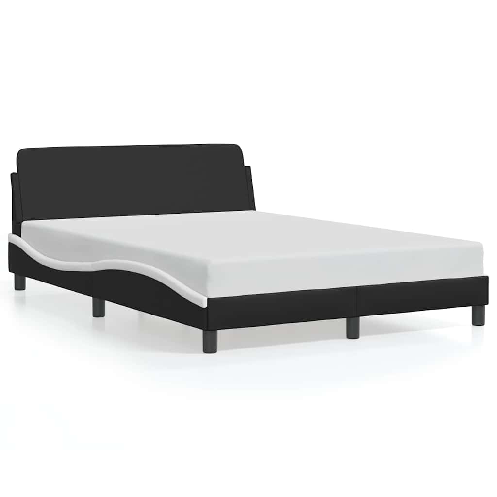 Okvir za krevet Dover crno-bijeli 140x200 cm umjetna koža