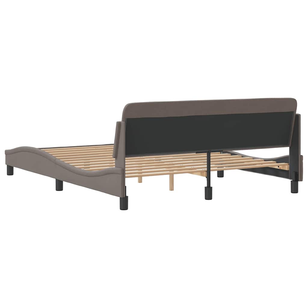 Okvir za krevet Dover smeđesivi 160x200 cm od tkanine
