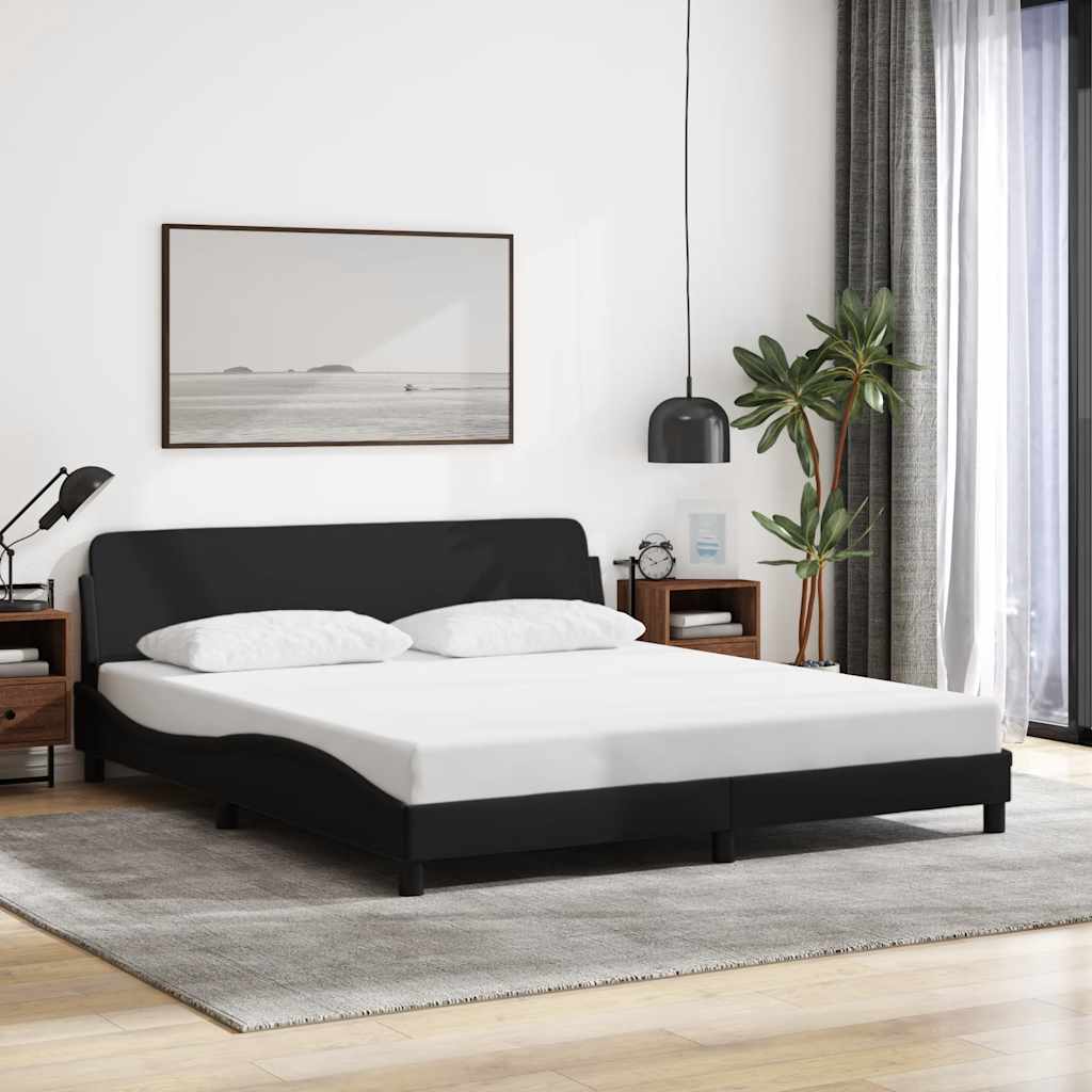 Okvir za krevet Dover crni 180x200 cm od tkanine