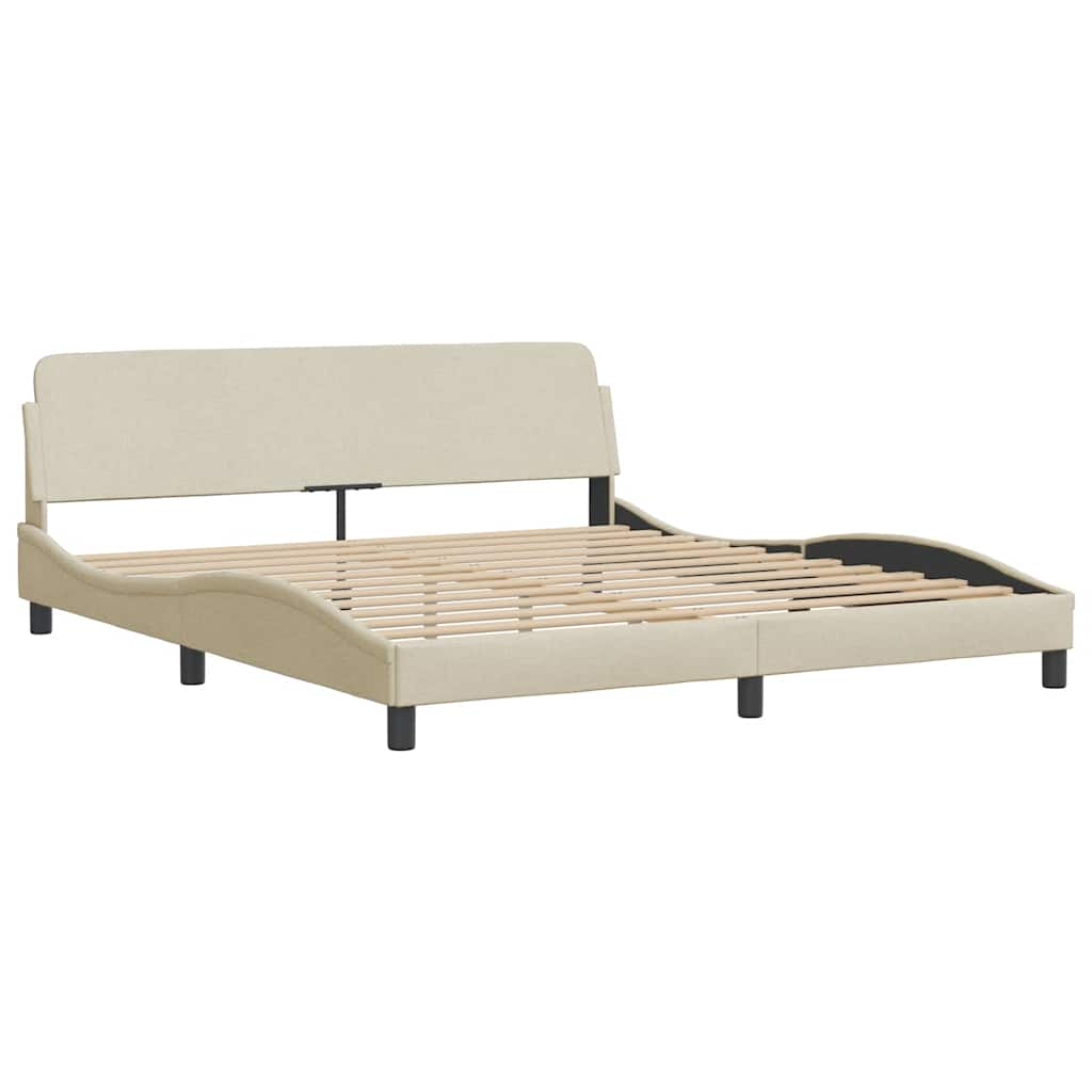 Okvir za krevet Dover krem 180 x 200 cm od tkanine