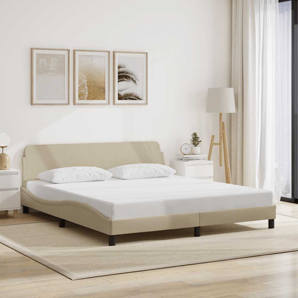 Okvir za krevet Dover krem 180 x 200 cm od tkanine