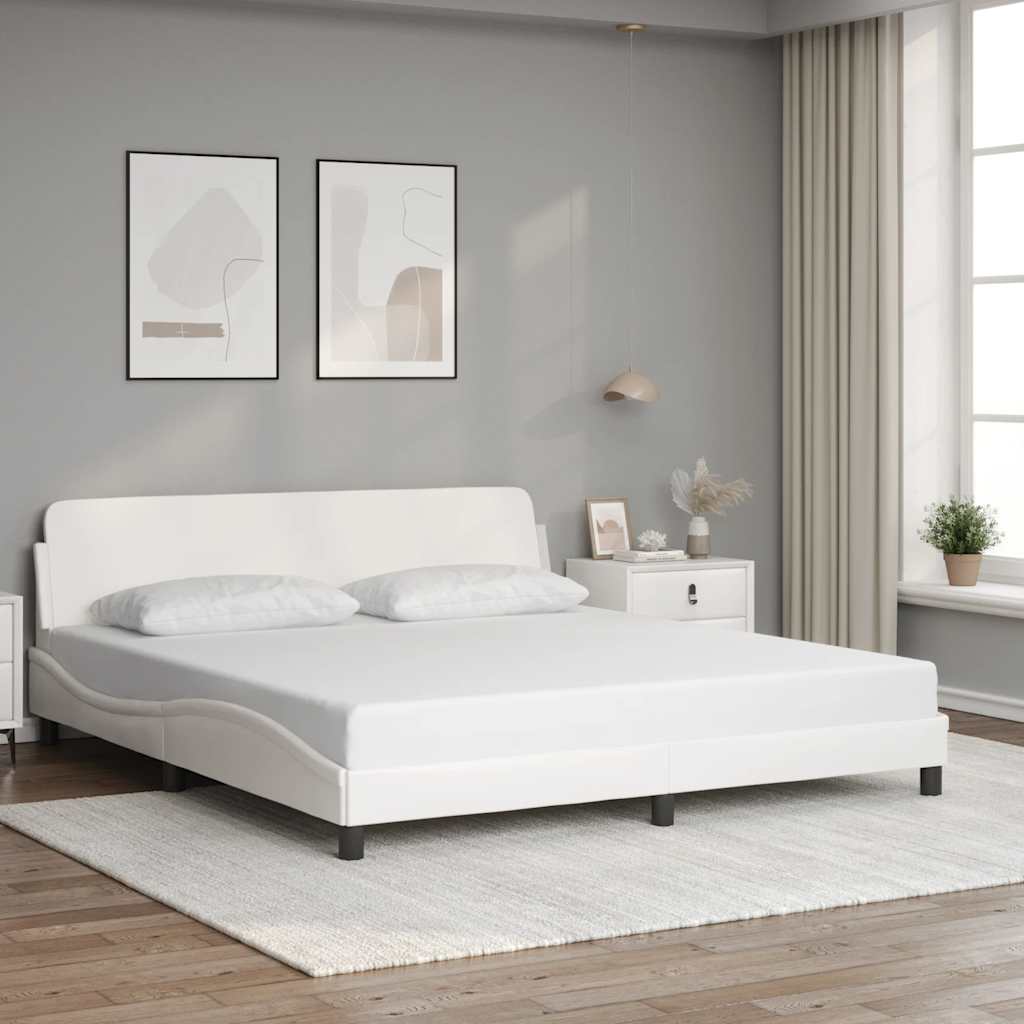 Okvir za krevet Dover bijeli 180x200 cm od umjetne kože