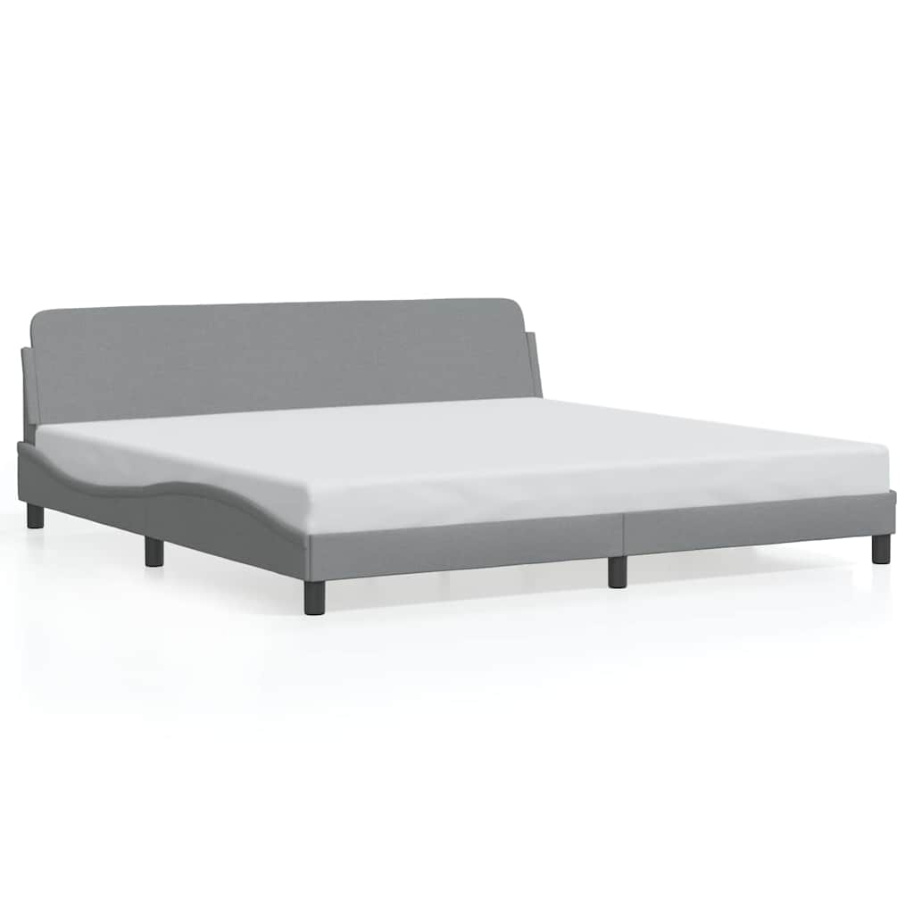 Okvir za krevet Dover svjetlosivi 200 x 200 cm od tkanine