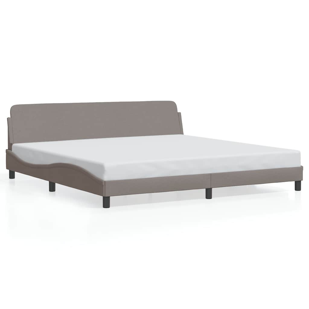 Okvir za krevet Dover smeđesivi 200x200 cm od tkanine