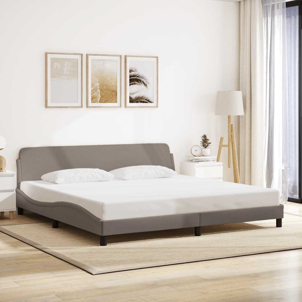 Okvir za krevet Dover smeđesivi 200x200 cm od tkanine