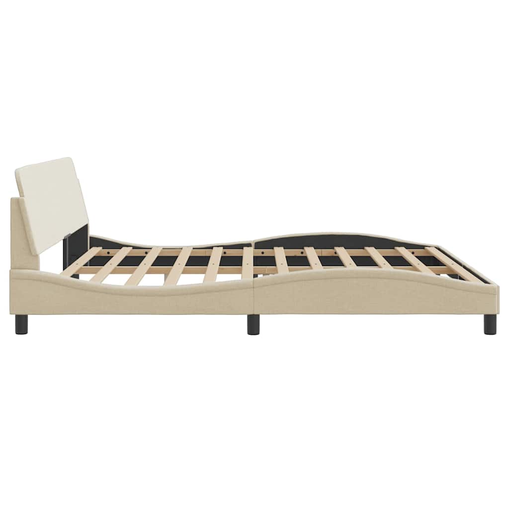 Okvir za krevet Dover krem 200x200 cm od tkanine