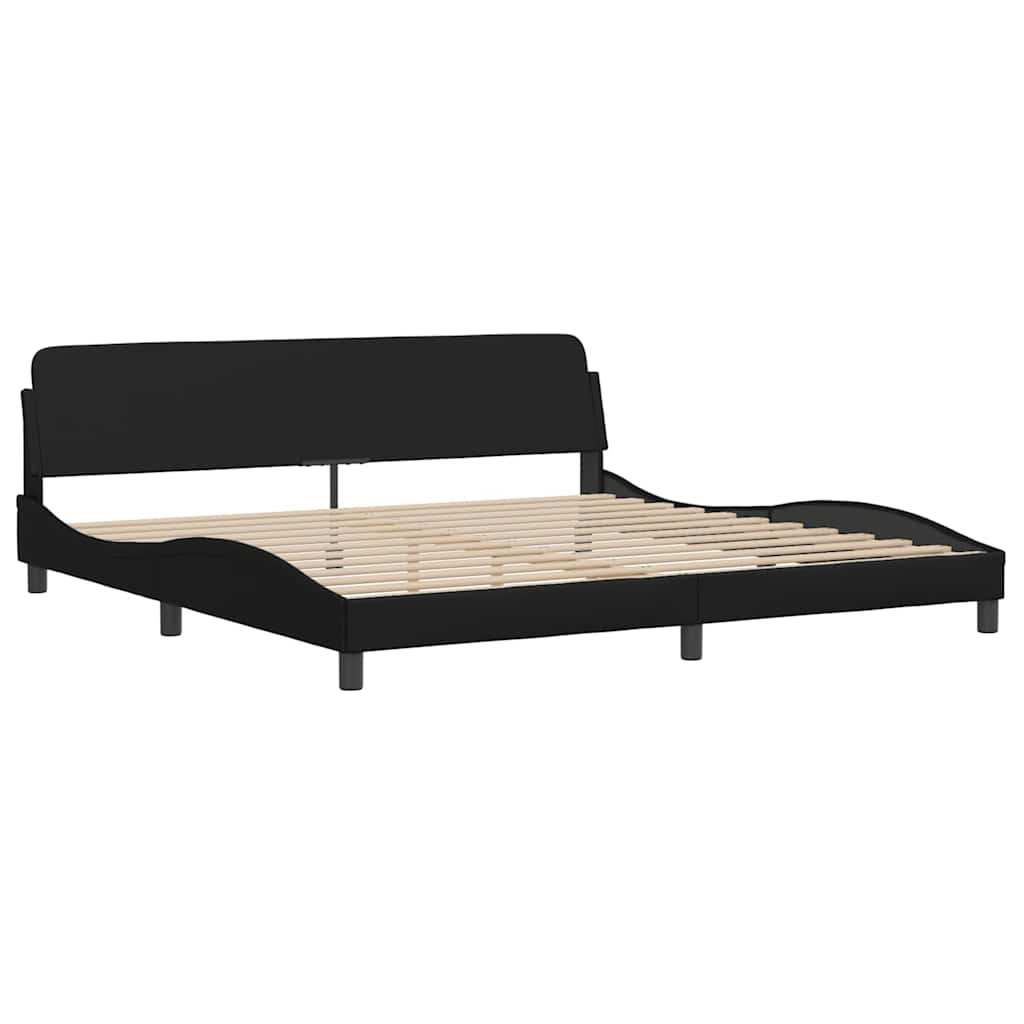 Okvir za krevet Dover crni 200x200 cm od umjetne kože