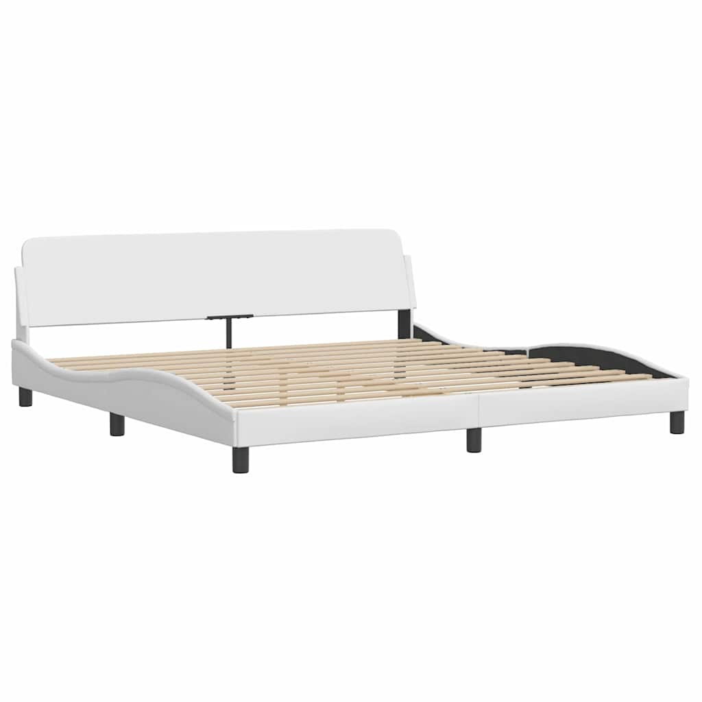 Okvir za krevet Dover bijeli 200x200 cm od umjetne kože