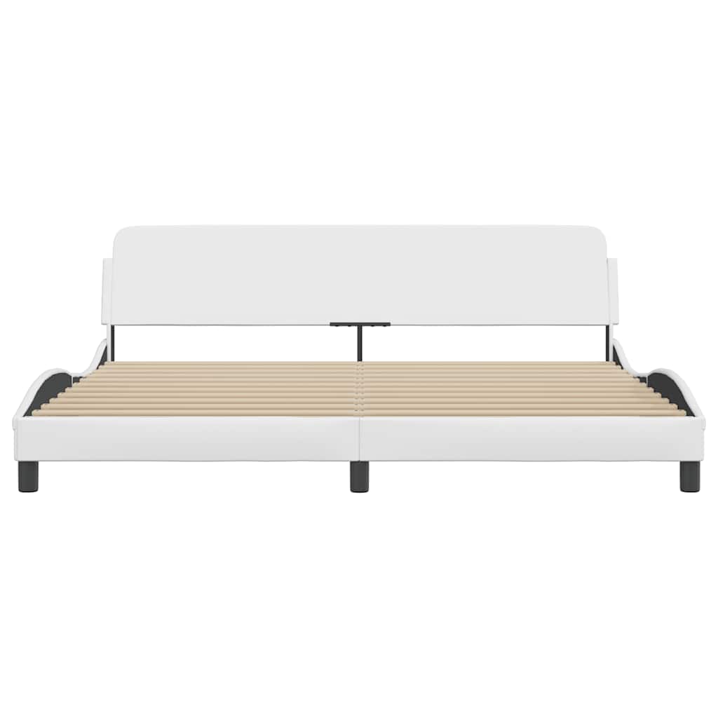 Okvir za krevet Dover bijeli 200x200 cm od umjetne kože