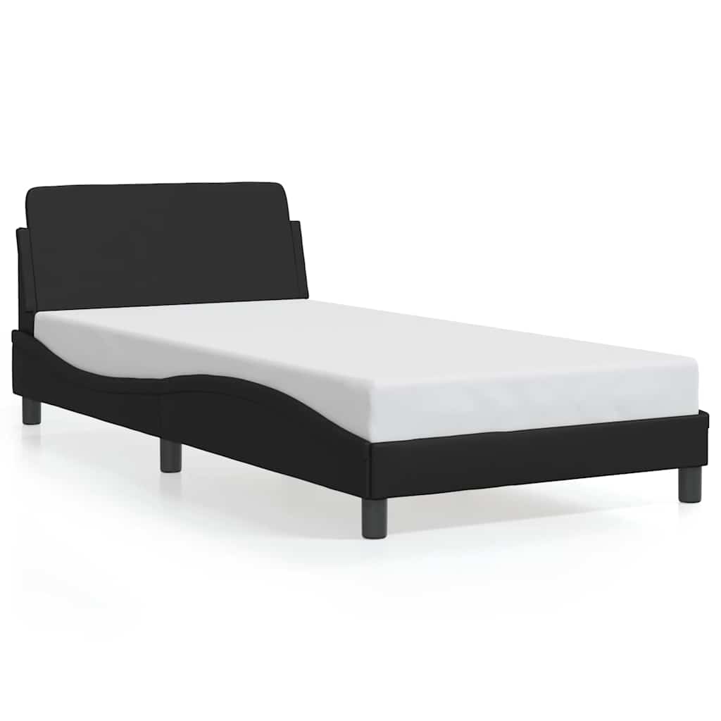 Okvir za krevet Dover crni 100 x 190 cm od umjetne kože