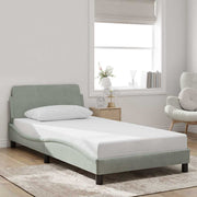 Okvir za krevet Dover svjetlosivi 100x203 cm baršunasti