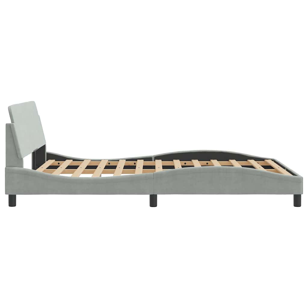 Okvir za krevet Dover svjetlosivi 137x190 cm baršunasti