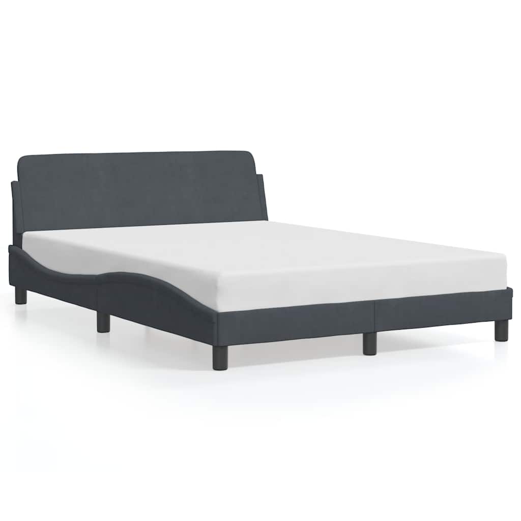 Okvir za krevet Dover tamnosivi 137x190 cm baršunasti