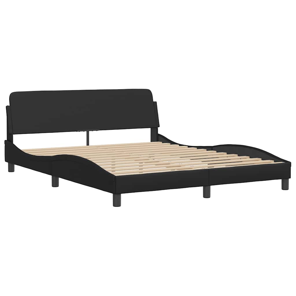 Okvir za krevet Dover crni 152x203 cm od umjetne kože