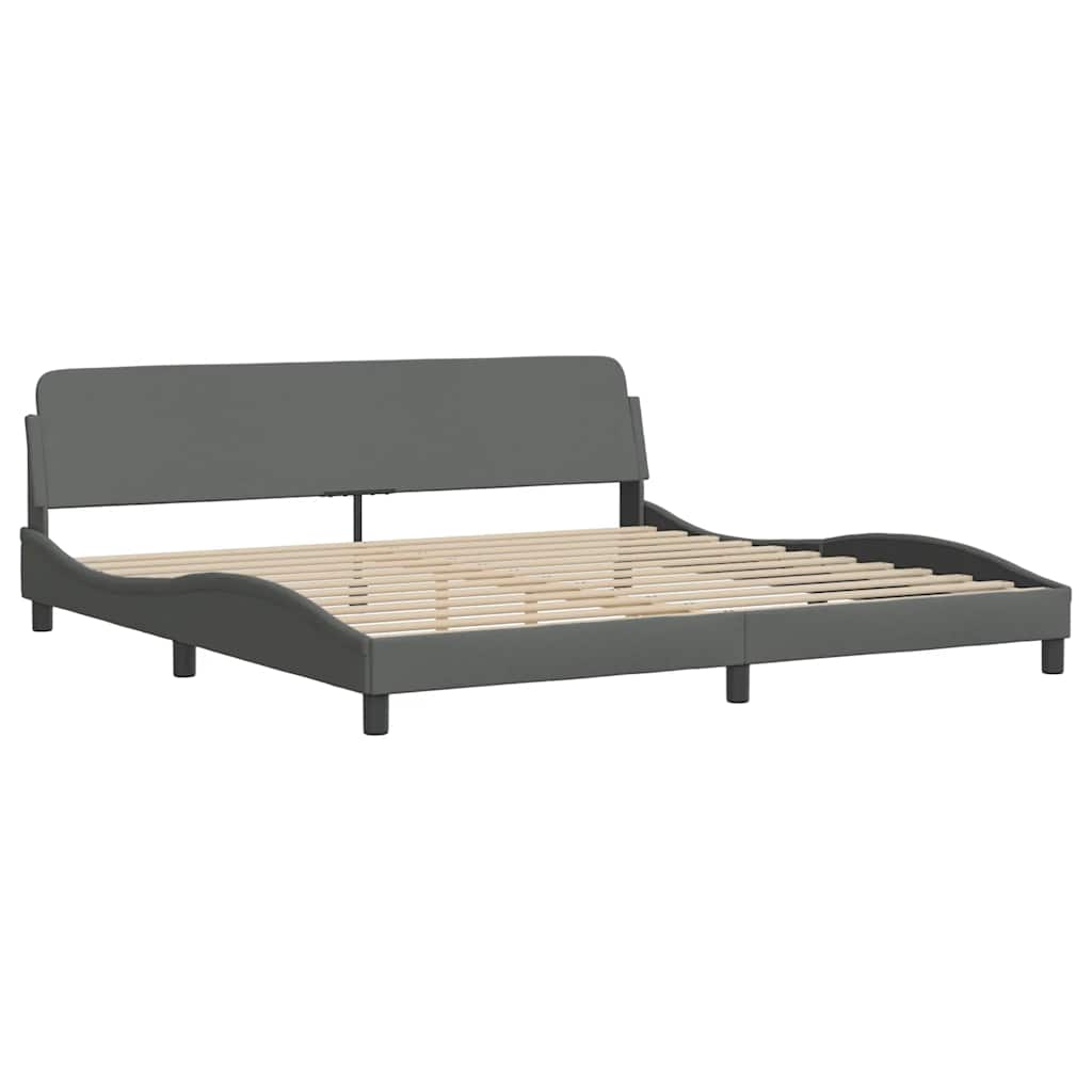 Okvir za krevet Dover tamnosivi 193 x 203 cm od tkanine
