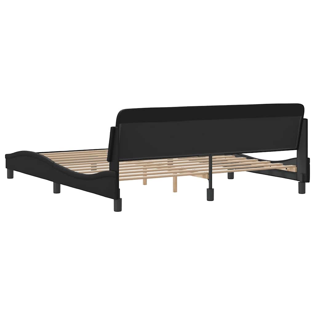 Okvir za krevet Dover crni 183x213 cm od umjetne kože