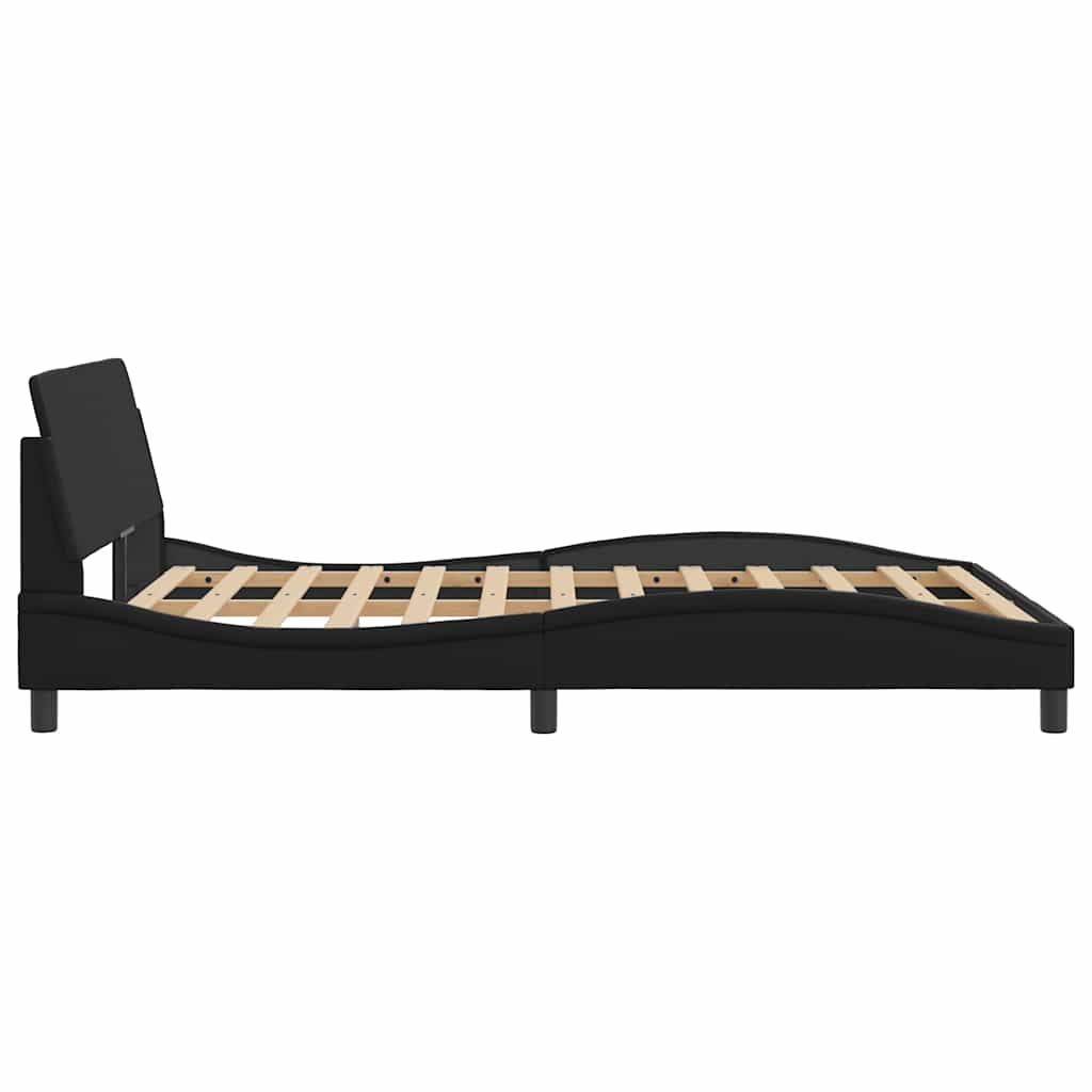 Okvir za krevet Dover Crni 135x190 cm Implicitna koža