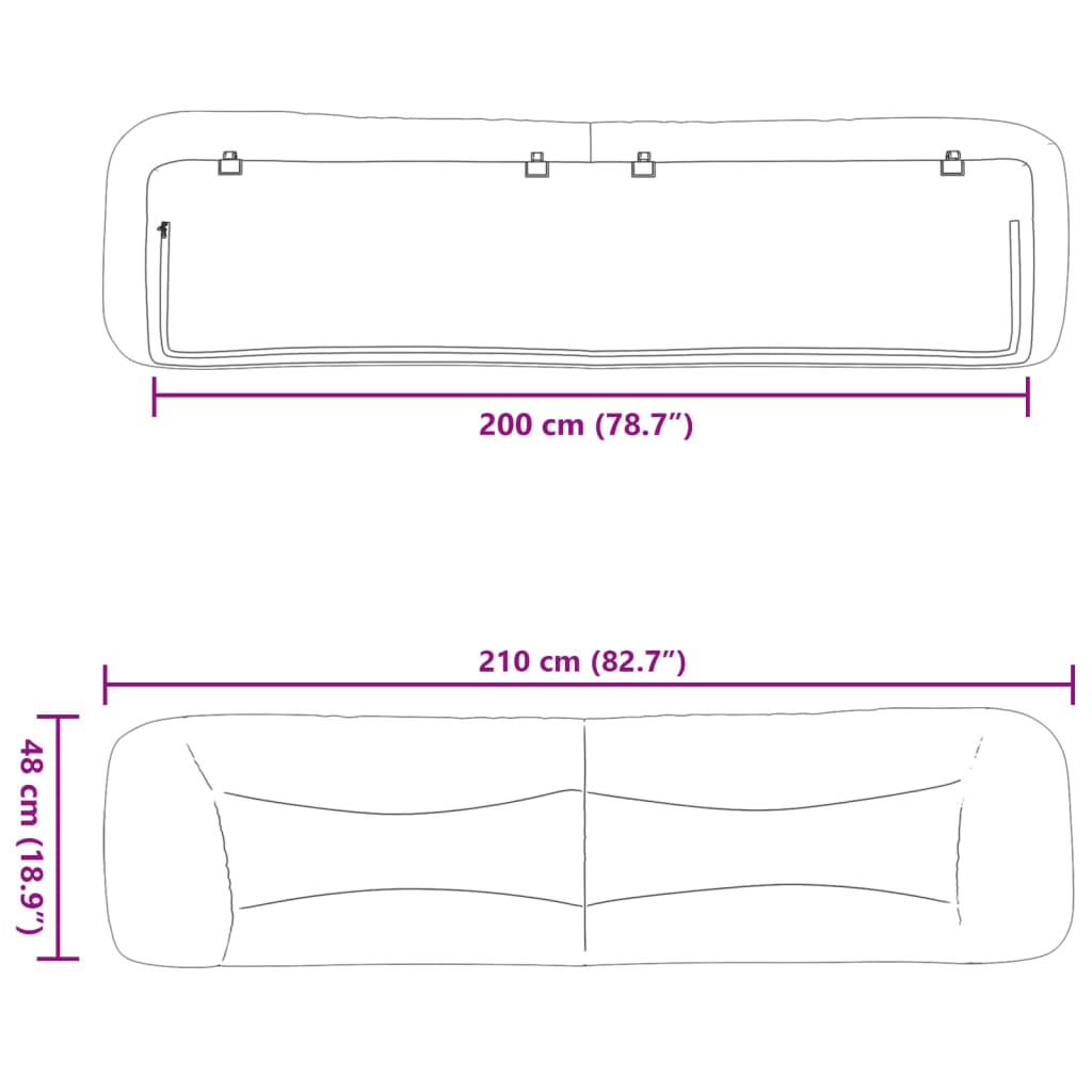 Jastuk za uzglavlje Hvar svjetlosivi 200 cm od tkanine