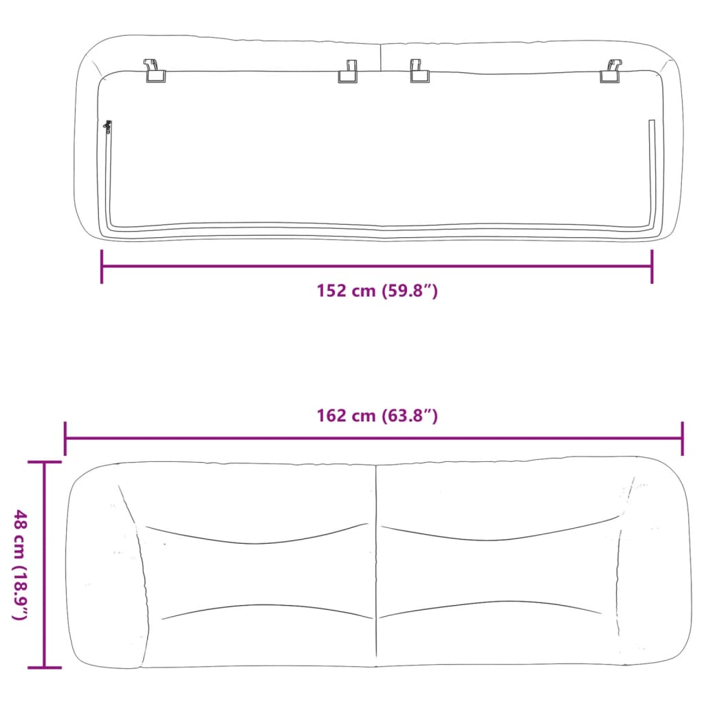 Jastuk za uzglavlje Hvar svjetlosivi 152 cm od tkanine