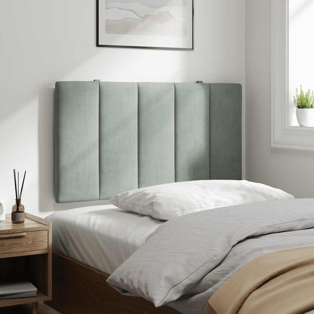 Jastuk za uzglavlje Hanko svjetlosivi 80 cm baršunasti