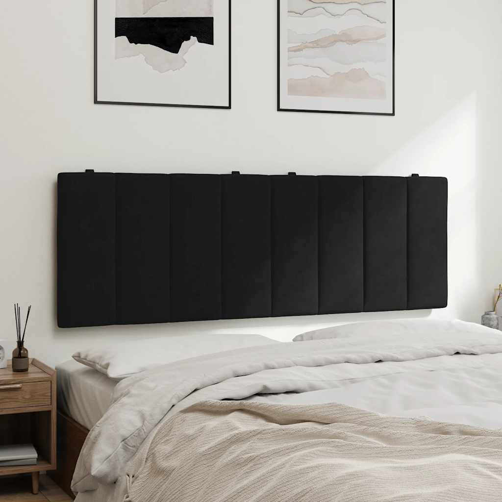 Jastuk za uzglavlje Hanko crni 120 cm baršunasti