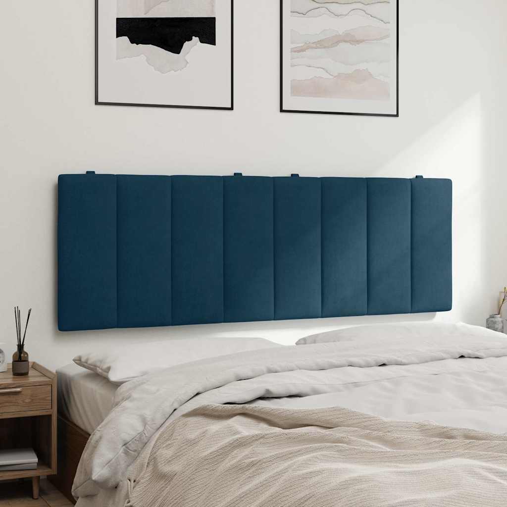 Jastuk za uzglavlje Hanko plavi 120 cm baršunasti