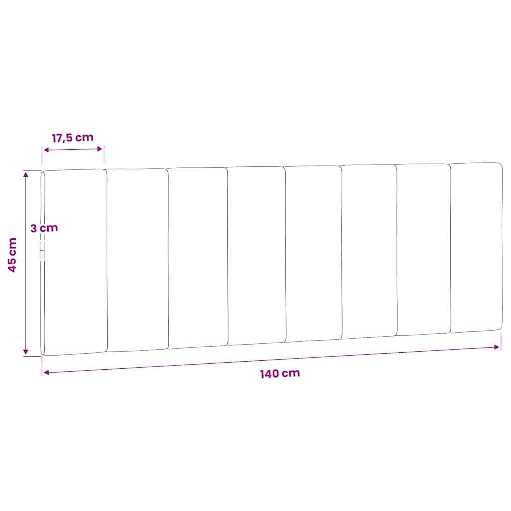 Jastuk za uzglavlje Hanko ružičasti 140 cm baršunasti
