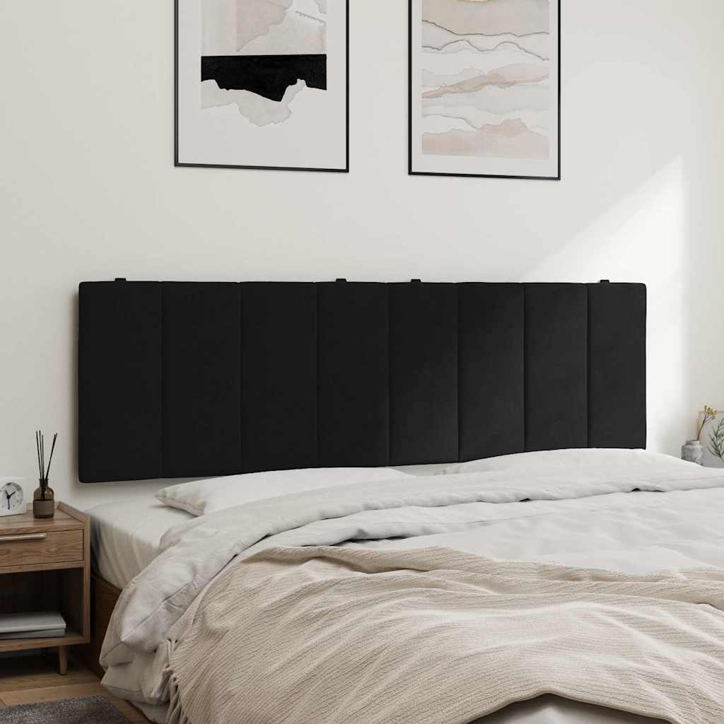 Jastuk za uzglavlje Hanko crni 160 cm baršunasti