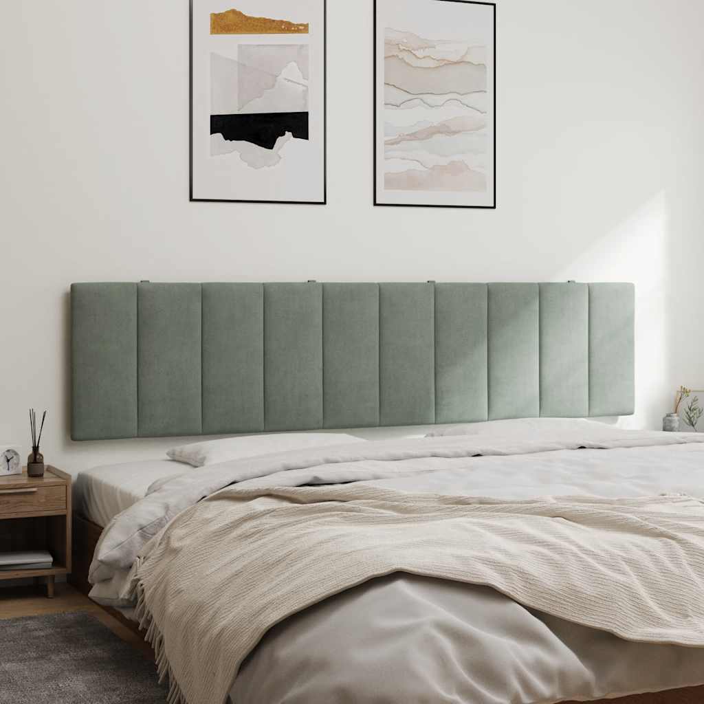 Jastuk za uzglavlje Hanko svjetlosivi 200 cm baršunasti