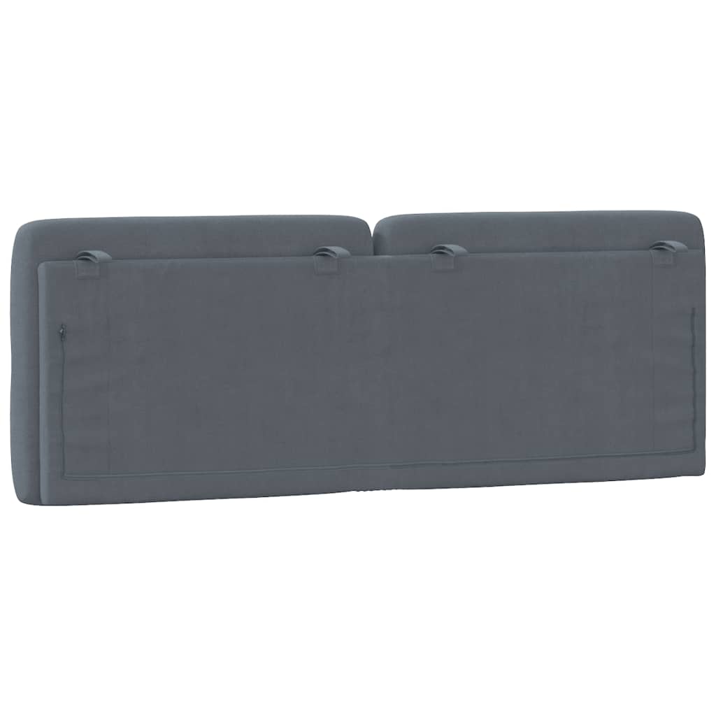 Jastuk za uzglavlje tamnosivi 140 cm baršunasti