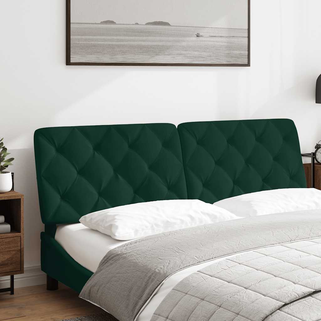 Jastuk za uzglavlje tamnozeleni 160 cm baršunasti