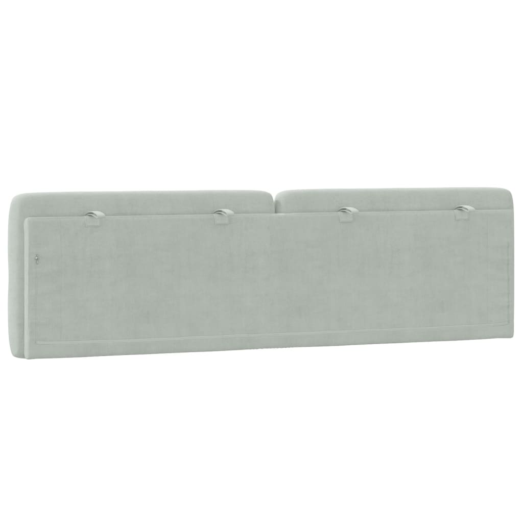 Jastuk za uzglavlje svjetlosivi 183 cm baršunasti