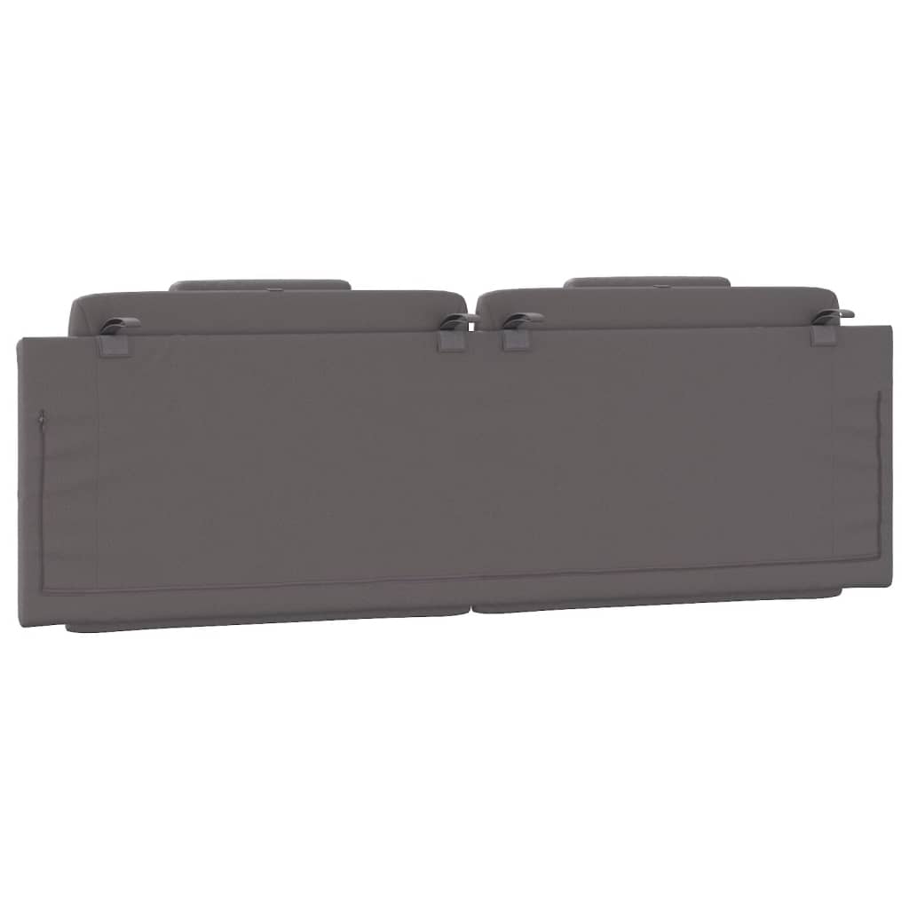 Jastuk za uzglavlje Viana sivi 160 cm od umjetne kože