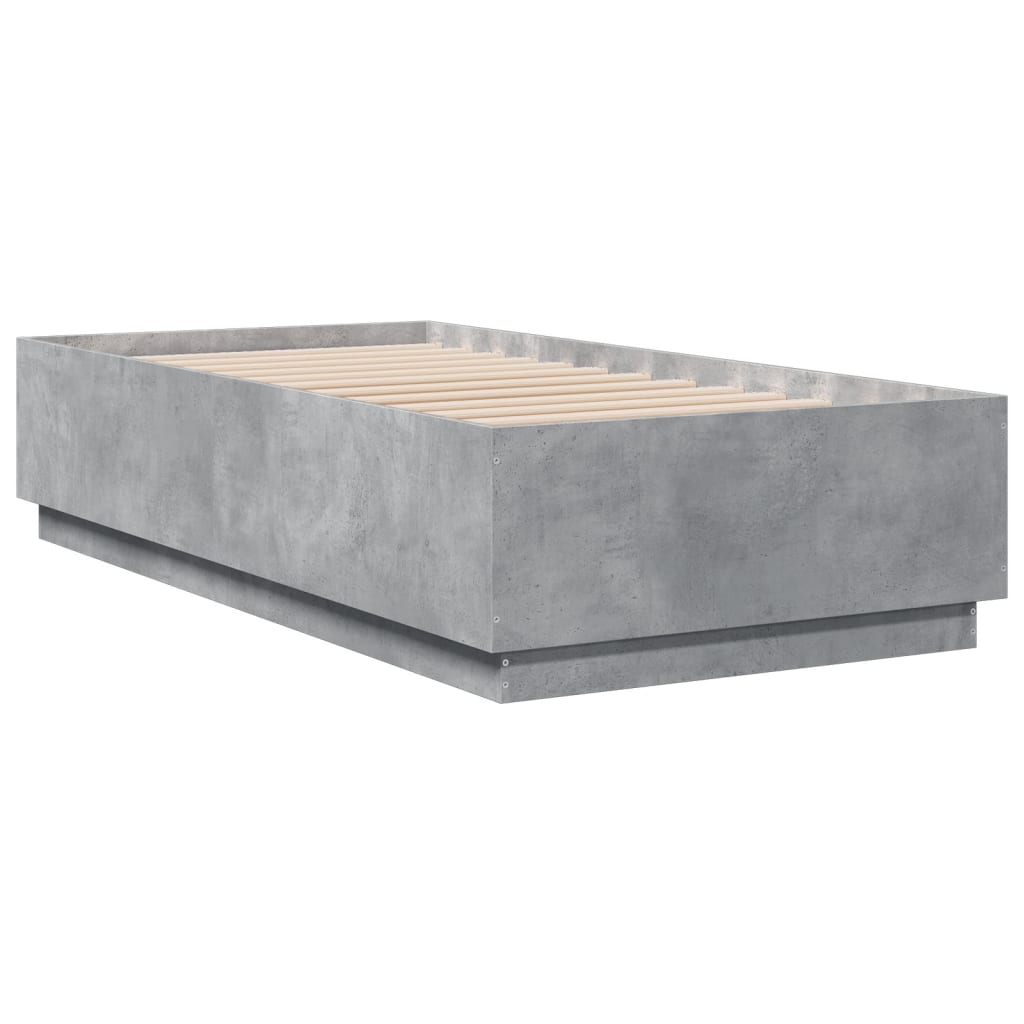 Okvir kreveta s LED svjetlima 75x190 cm od konstruiranog drva