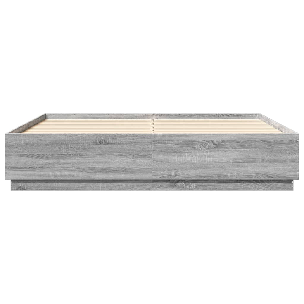 Okvir kreveta boja hrasta 180 x 200 cm od konstruiranog drva