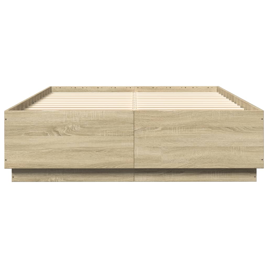 Okvir za krevet boja hrasta 150x200 cm konstruirano drvo