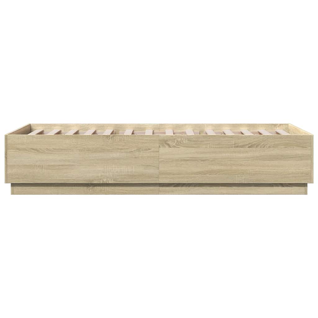 Okvir za krevet boja hrasta 100x200 cm od konstruiranog drva