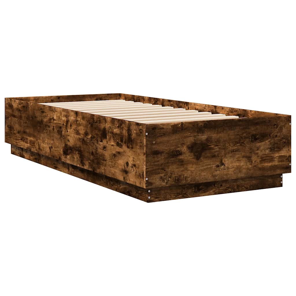 Okvir za krevet boja hrasta 120 x 200 cm konstruirano drvo