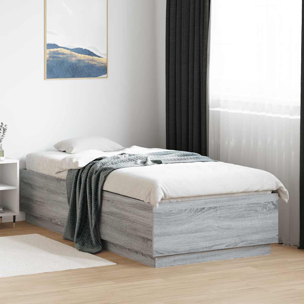 Okvir za krevet boja hrasta 100x200 cm od konstruiranog drva